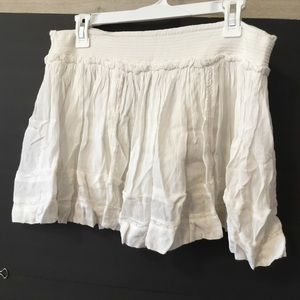 White mini skirt